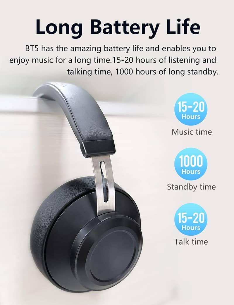 Bluedio BT5 Wireless Headphone and Wired Stereo Bluetooth Over-Ear 1