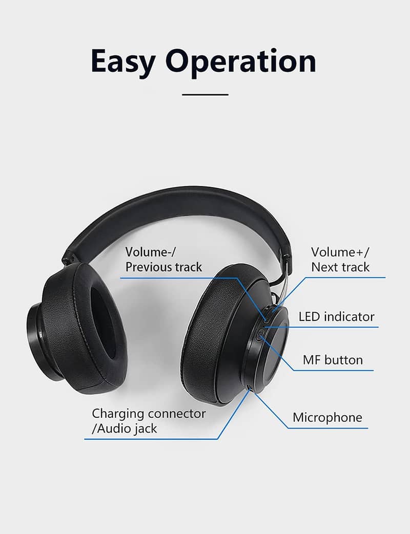 Bluedio BT5 Wireless Headphone and Wired Stereo Bluetooth Over-Ear 4