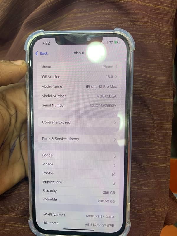 IPhone 12 Pro Max R•s 125000 256gb PTA approved colour silver 7