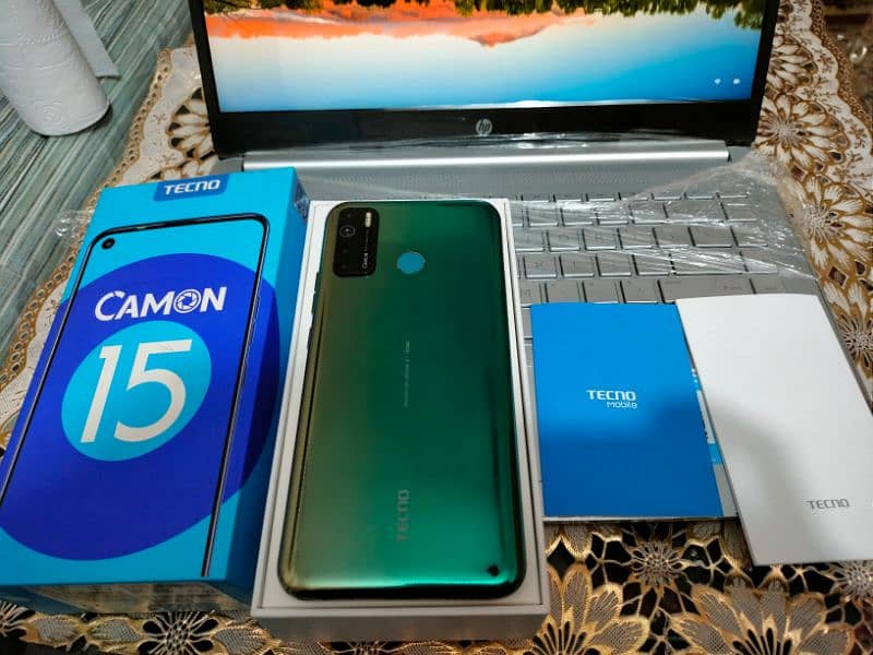 Tecno Camon 15 | Box | BookLets | 48MP Camera | 64GB Storage | FingerL 0