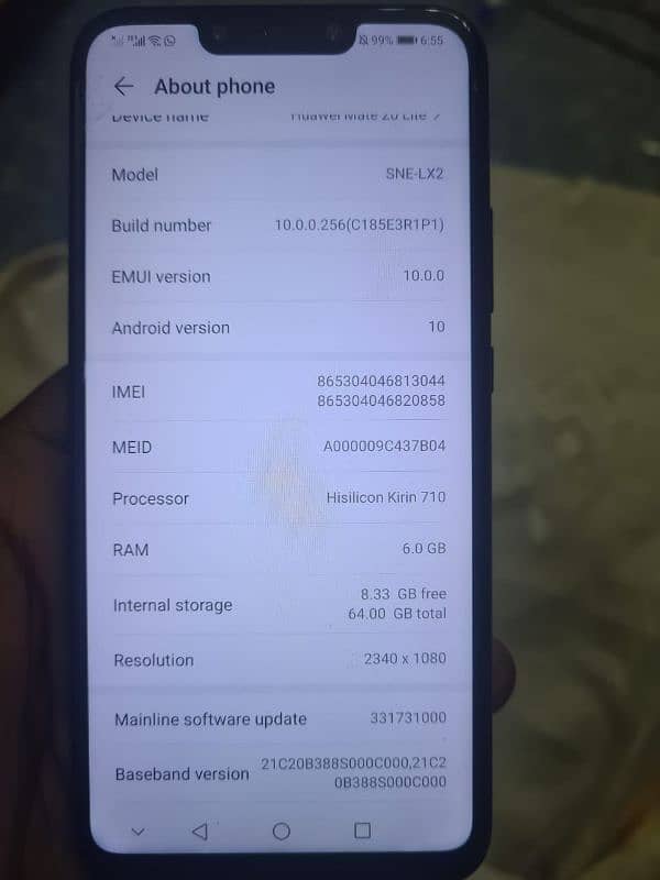 Huawei Mate 20 Lite Non Pta 6/64 GB 3