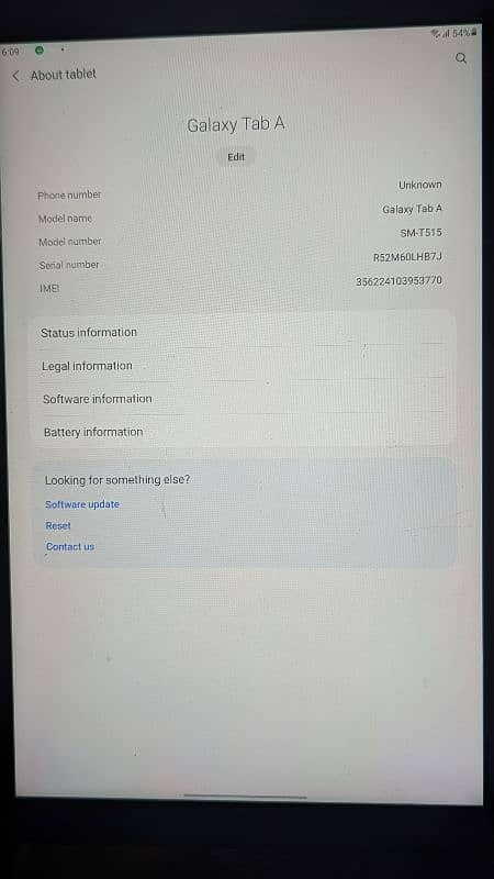 Samsung Galaxy tab a 1