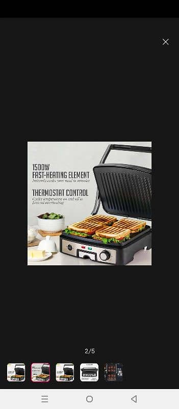 NATIONAL PRESS GRILL Fish& Sandwich  Maker With Warranty 3