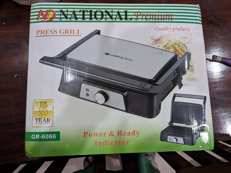 NATIONAL PRESS GRILL Fish& Sandwich  Maker With Warranty 7