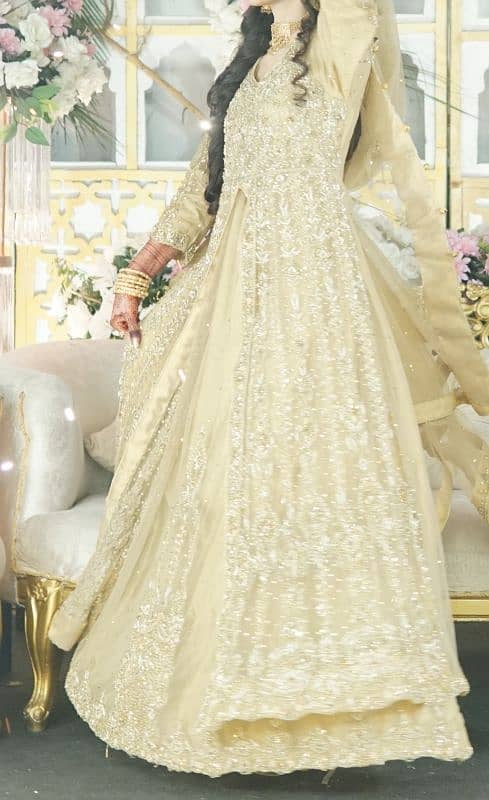 Beautiful Bridal designer walima maxi with duptta and jewelry. 1