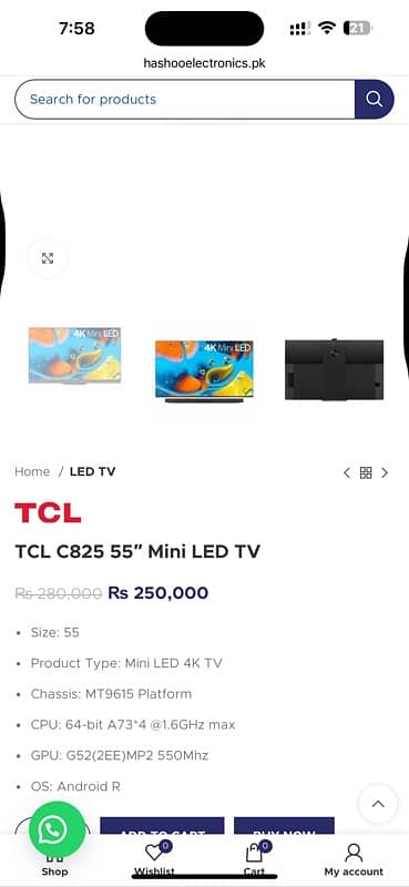 TCL C825 55″ Mini LED TV 6