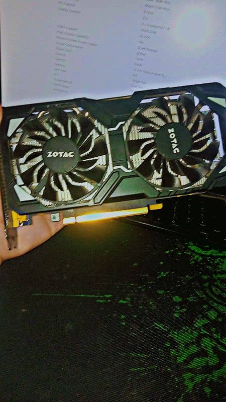 Zotac dual fan  gtx 1060 3gb 5 month used 0