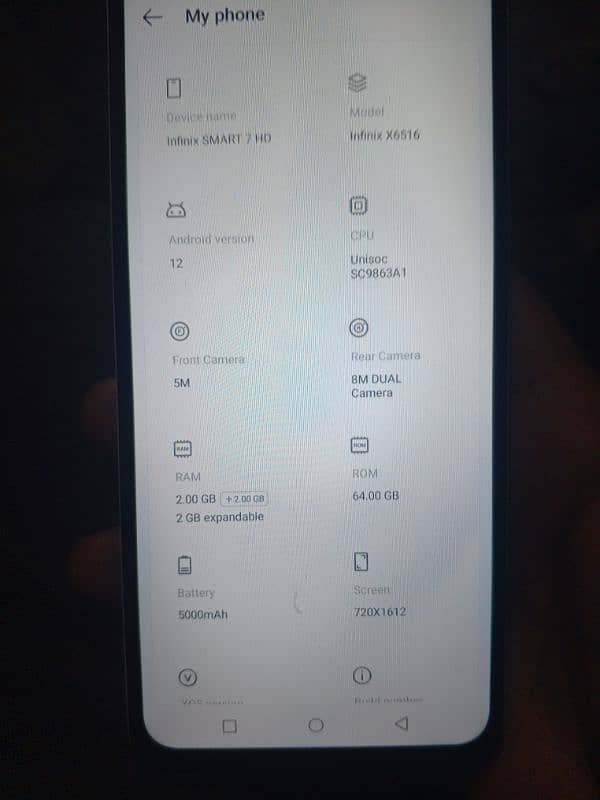 Infinix smart 7 HD 4/64 RAM responsible price 1