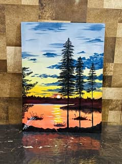 Sunset Acrylic Paining (handmade)