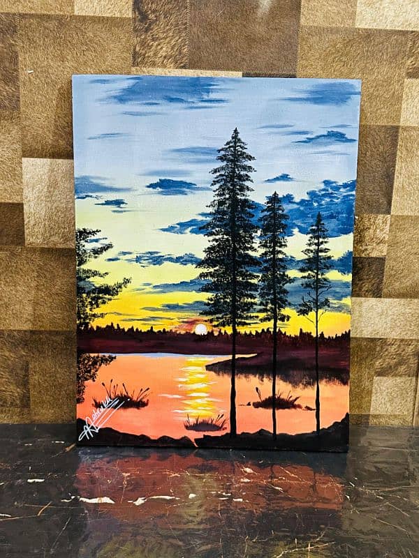 Sunset Acrylic Paining (handmade) 0