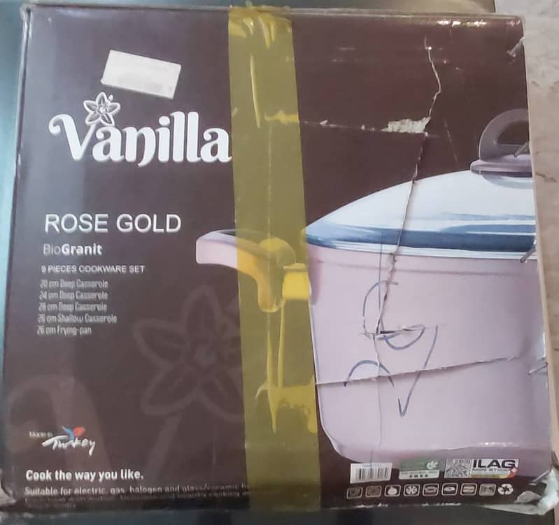 Cookware SET Bio Granite Rose Gold (Vanilla Made in Turkey) 1