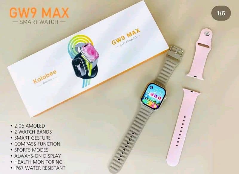 American brand smartwatch with amoled display Gw9s 0