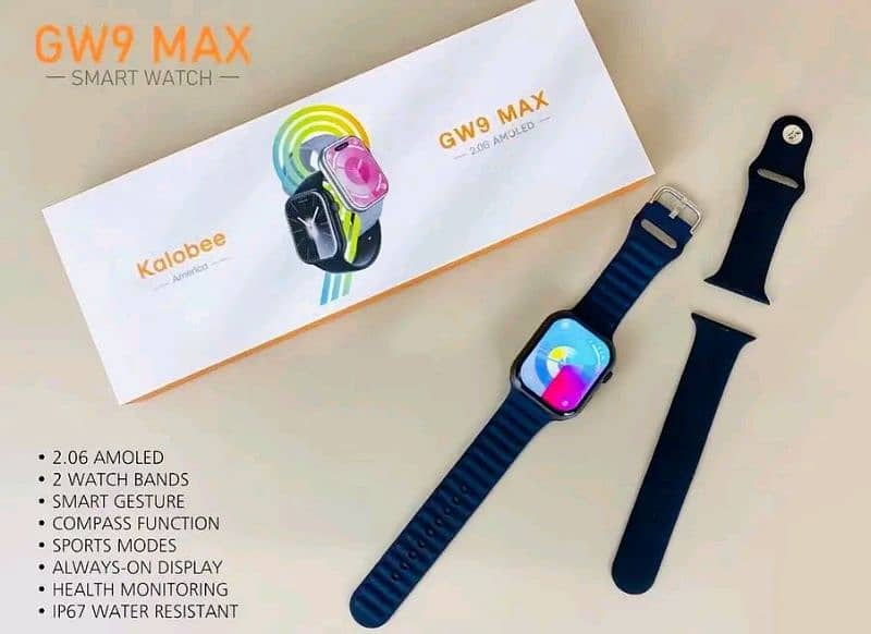 American brand smartwatch with amoled display Gw9s 3