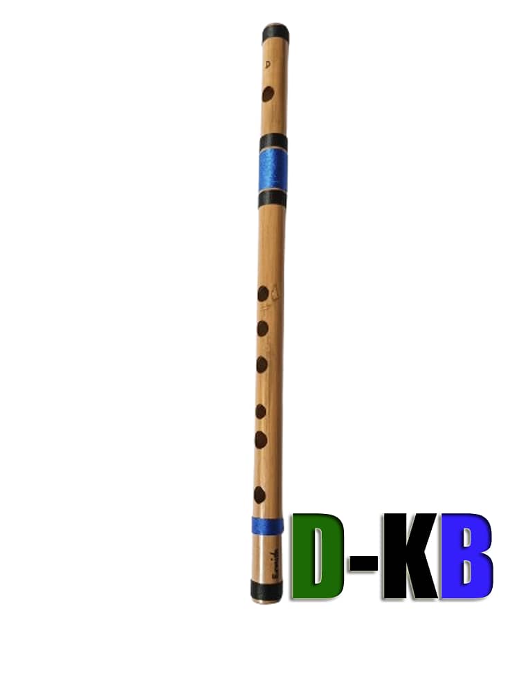 Ermish D Natural Medium Scale Side Blown Bamboo Bansuri/ Flute 12