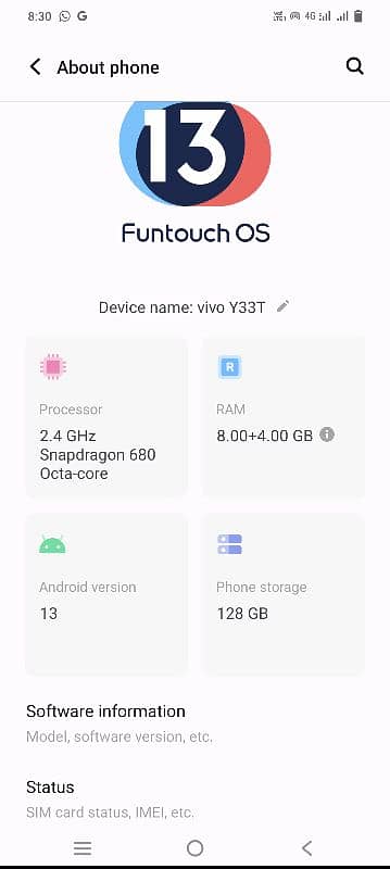 Vivo Y33T 8+8Gb Ram 128 Gb Rooom with full box 3