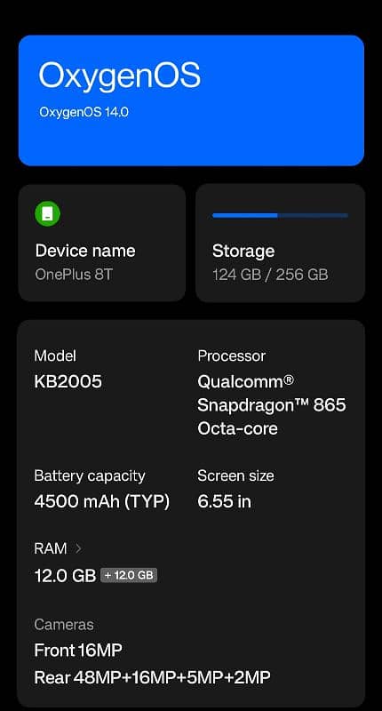 Oneplus 8t 12/256 1