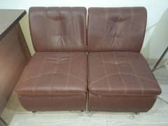 Office sofa sety pair, table and stylish counter for urgent sale.