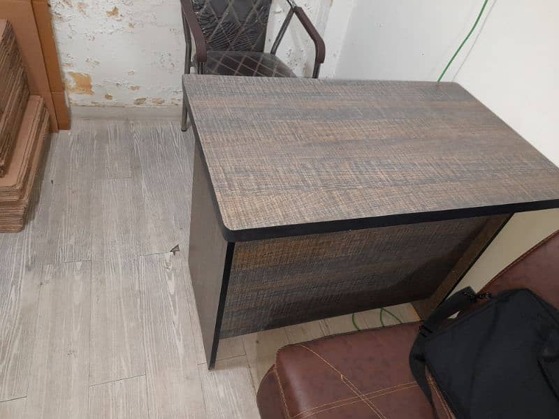 Office sofa sety pair, table and stylish counter for urgent sale. 4