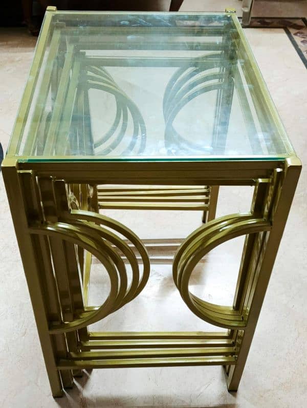 Nesting Tables Set 4 Piece (Elegant Golden) 1