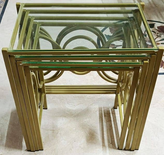 Nesting Tables Set 4 Piece (Elegant Golden) 2