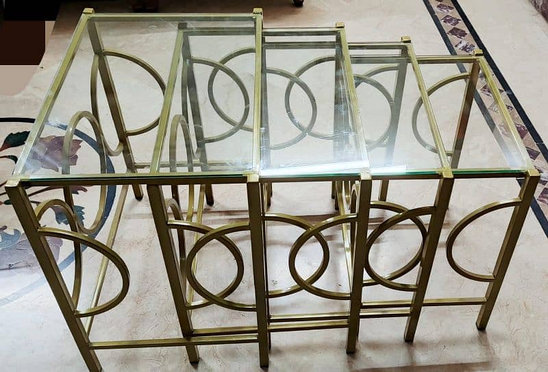 Nesting Tables Set 4 Piece (Elegant Golden) 3