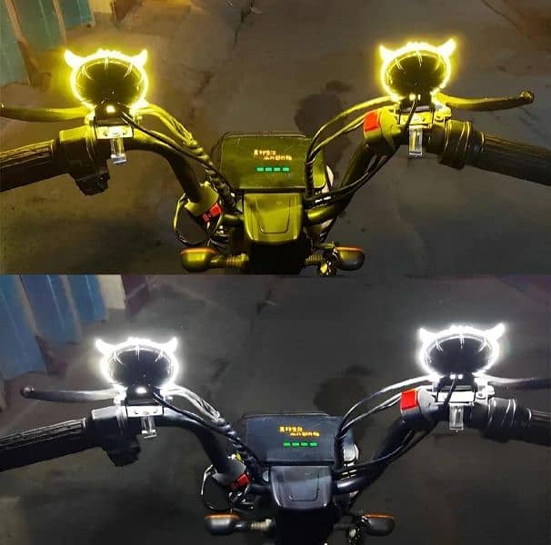 led headlight on bike 1