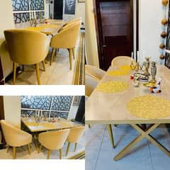 dining table with 6 chair new in condition 03117771578