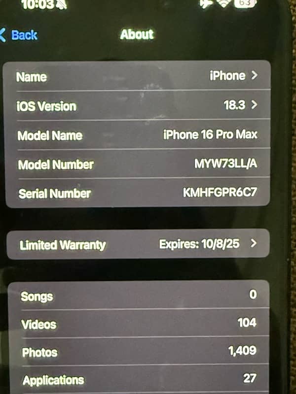 iphone 16 pro max Jv Black 512 GB 6