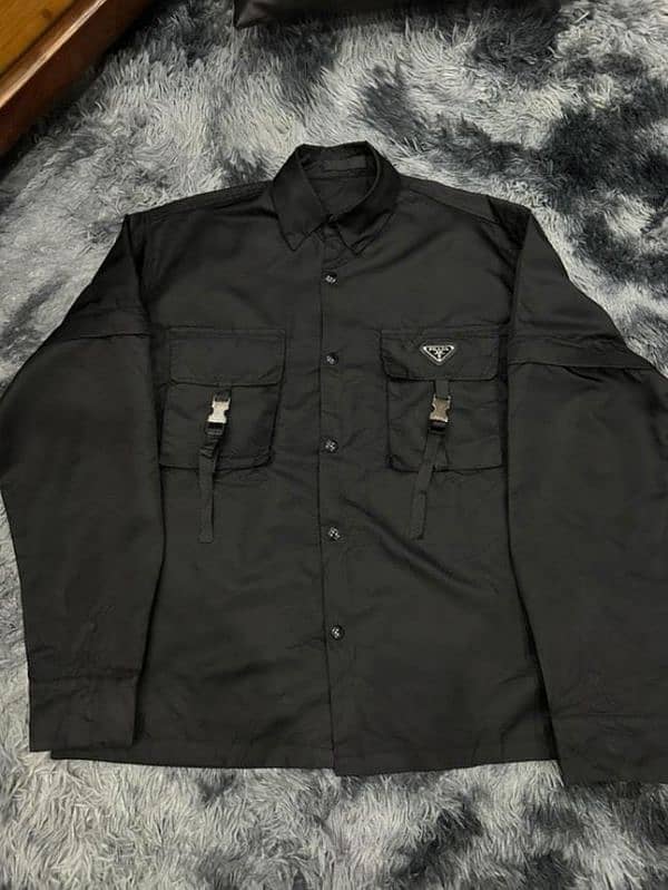 Prada nylon oversized shirt 0