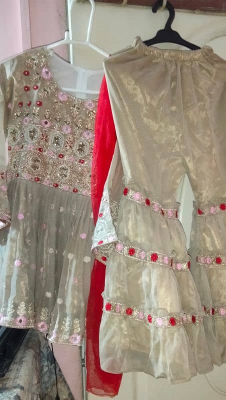 branded party wear gharara for 7 to 10 year baby 0