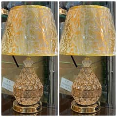 Crystal/ Table lamps pair available for sale