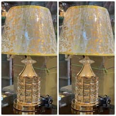 Crystal/ Table lamps pair available for sale