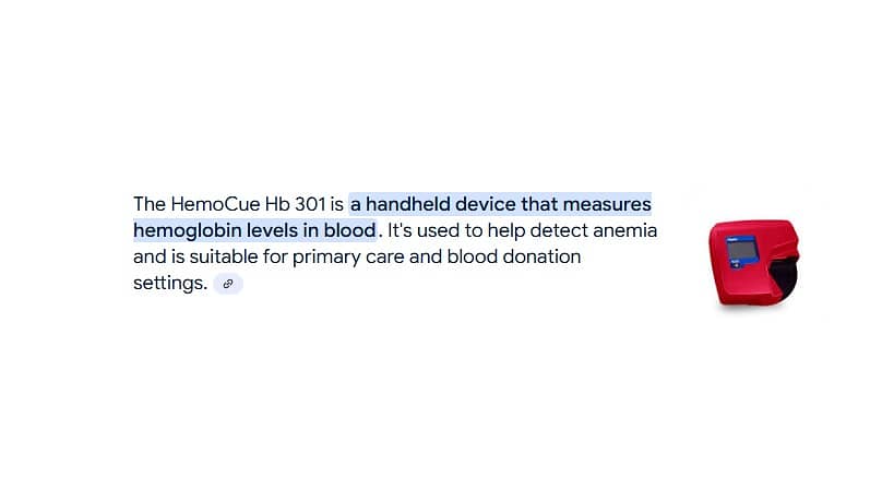 HemoCue Hb 301 (blood testing machine) 7