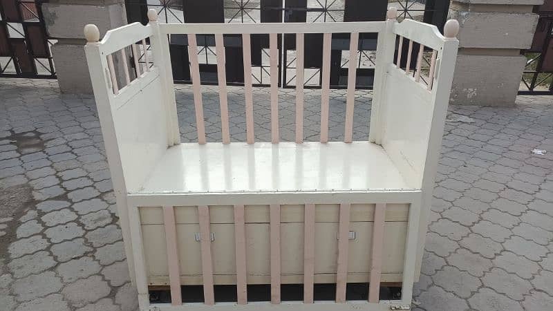 Wooden baby cot 1