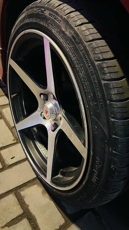 vossen star 17 inch new rim tyres 205 45 17 low profile tires 5 holes 2