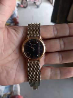 seiko original watch beautiful design gold plated pure gold