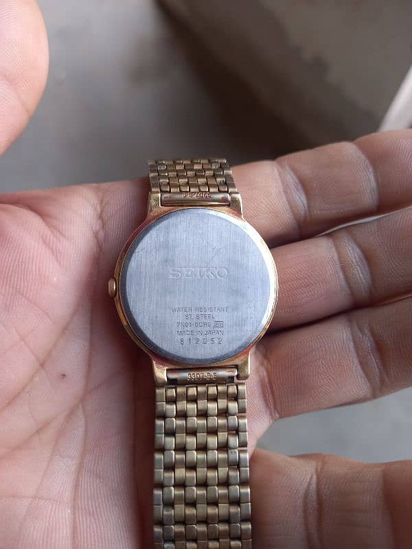 seiko original watch beautiful design gold plated pure gold 4