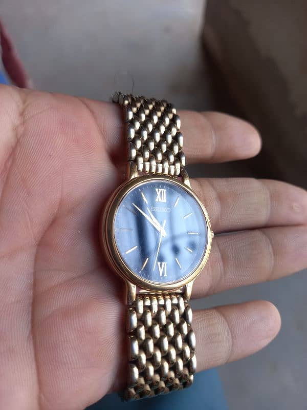 seiko original watch beautiful design gold plated pure gold 7