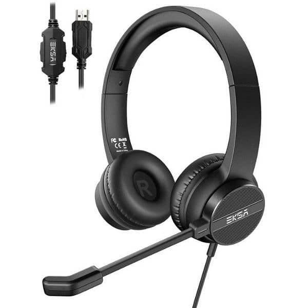 EKSA H12E Wired Over Ear Gaming Headphones with Noise Cancelling 0