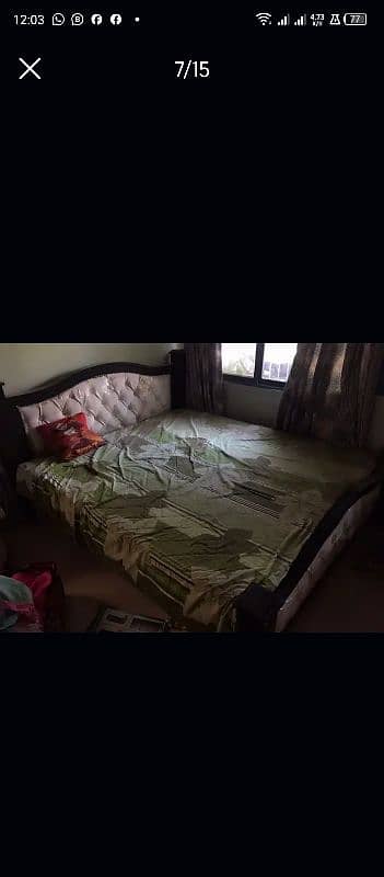 double king size bed  with matress 0