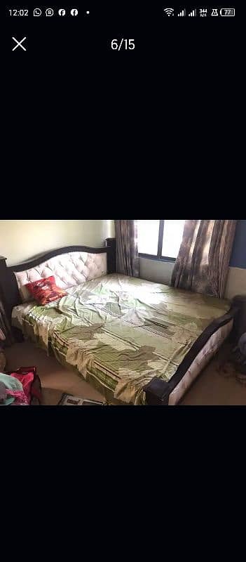 double king size bed  with matress 1