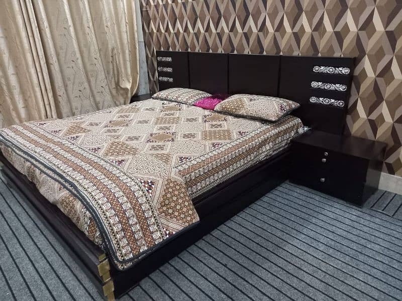 double bed with side table 1