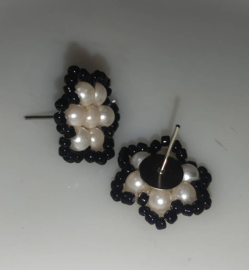 Handmade Pearl and Beaded Tops and Earings 6