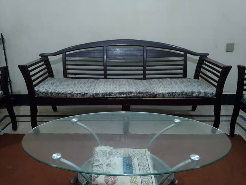 High-Quality 8-Seater Wooden Sofa Set With Elegant Oval Mirror C. Table 4