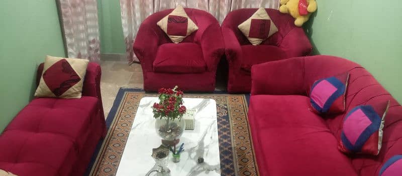 7 seater sofa set Velvet fabric 1