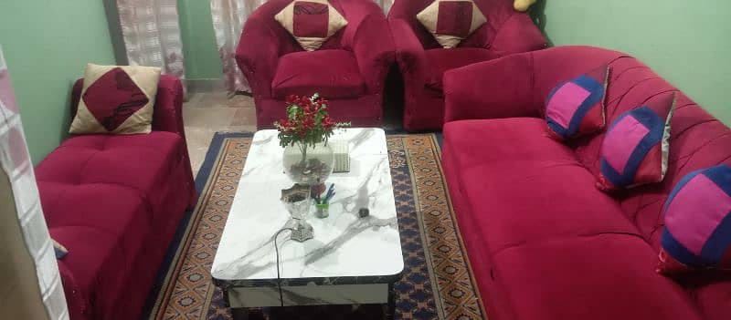 7 seater sofa set Velvet fabric 4