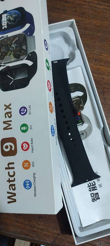 watch 9 max 10/10 amoled  display box  pack 3