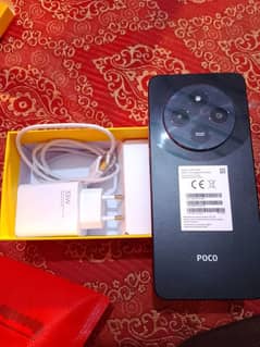 xiaomi Poco c75 8/256 box open phone with box and 33 watt charger