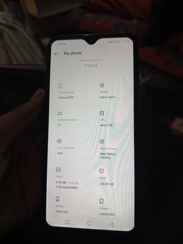 infinix note 12 , with original box and charger. ram rom 8/128 4