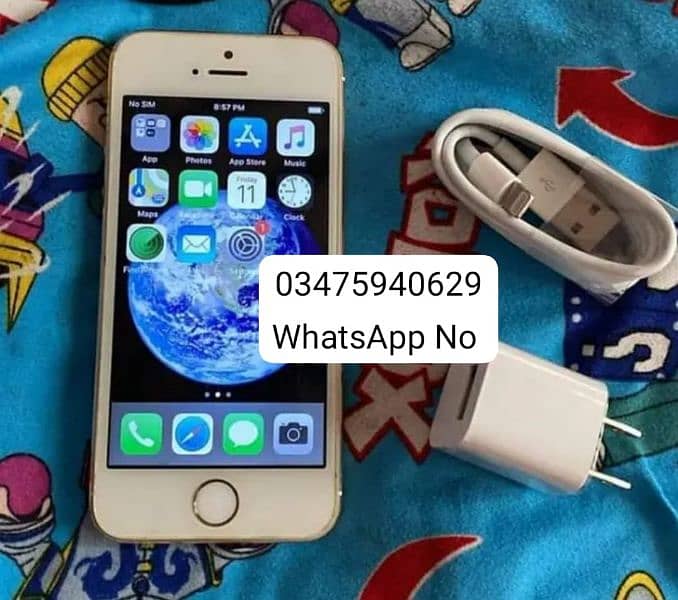 iphone 5S 64GB full box WhatsApp No 03475940629 1